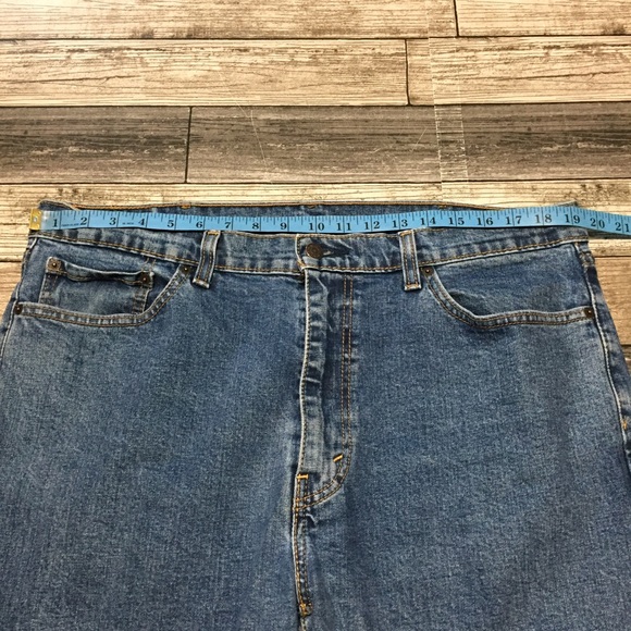 Levi’s 505 Regular Fit Jeans Men’s 38x32 Blue Denim Stretch Straight - Picture 4 of 9